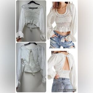 Free People | Megan Crochet Top | Size: small